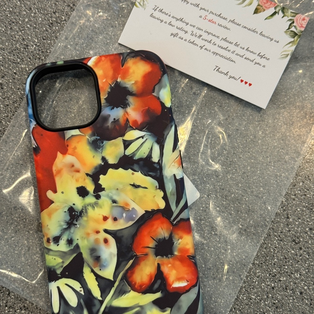IPhone 14 case -Floral Phone Case - Multicolor